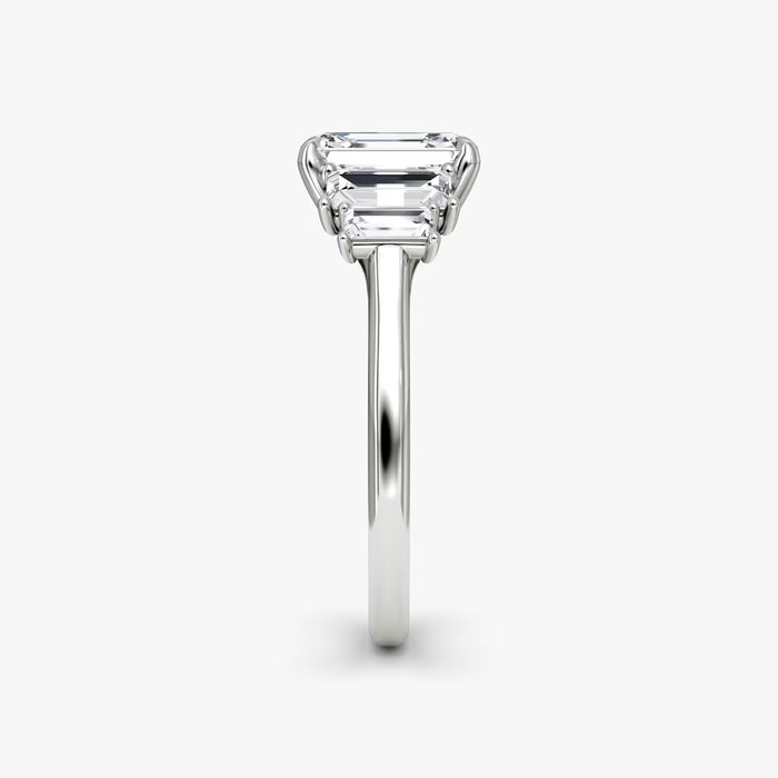 Platinum Set with Genuine 12.5ct Rectangular  Diamonds