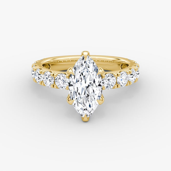 18K  Gold Ring Set with an Oval-Cut Diamond