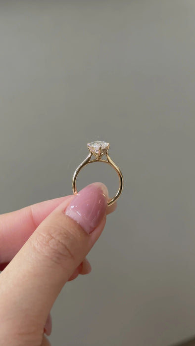 Marquise Cut Diamond Ring with Hidden Halo