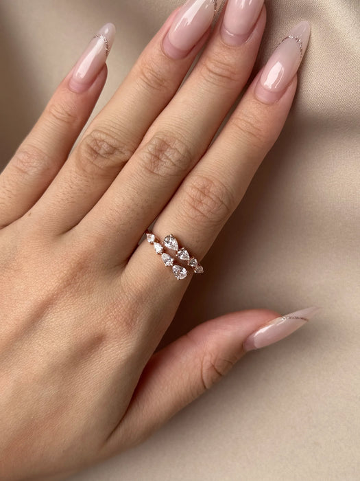 Pear Shaped Diamond Open Band