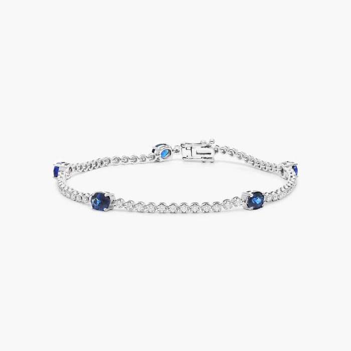 Sapphire and Diamond Tennis Bracelet