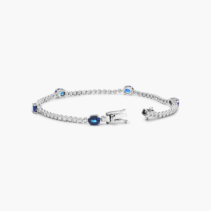 Sapphire and Diamond Tennis Bracelet