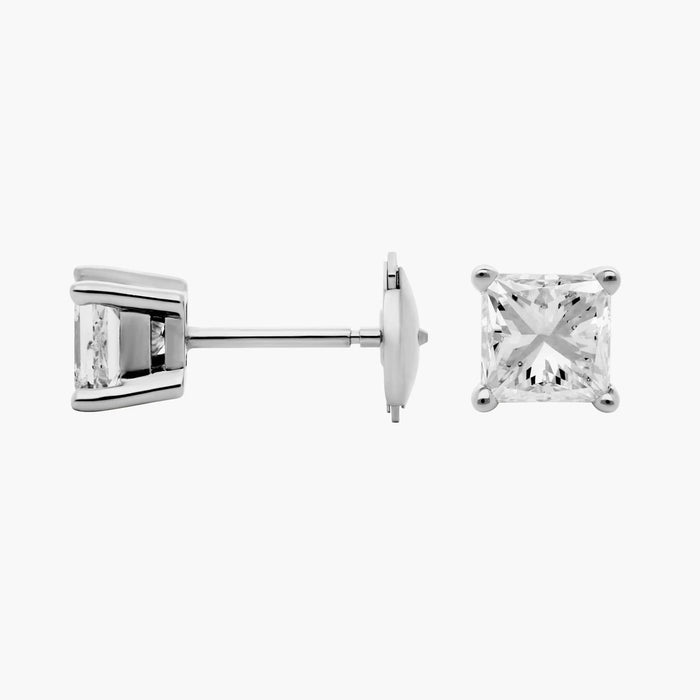 Princess Cut Diamond Stud Earrings