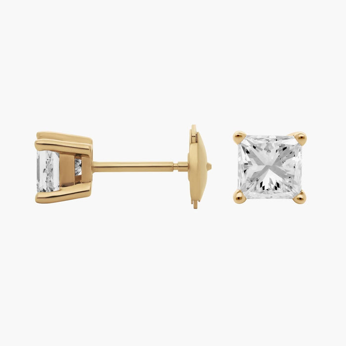Princess Cut Diamond Stud Earrings