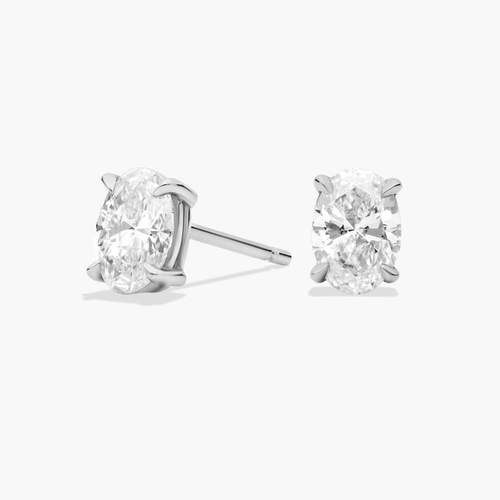 Oval Cut Diamond Stud Earrings