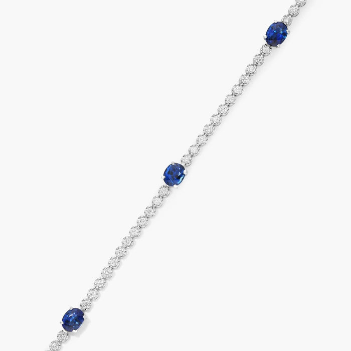 Sapphire and Diamond Tennis Bracelet