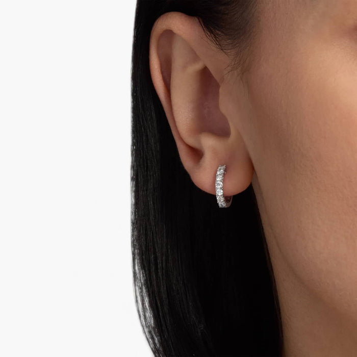 Huggie Hoop Diamond Earrings