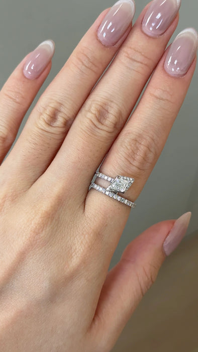 Kite Cut Diamond Open Ring