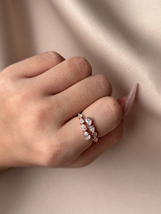 Pear Shaped Diamond Open Band