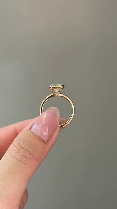 Solitaire Bezel Set Radiant Diamond Ring